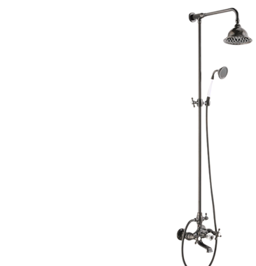 Ethereal Matte Black Shower with Rain Head