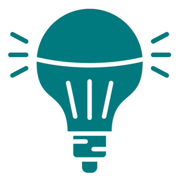 An illustration of a lightbulb merging with a brain, symbolizing ideas and creativity.