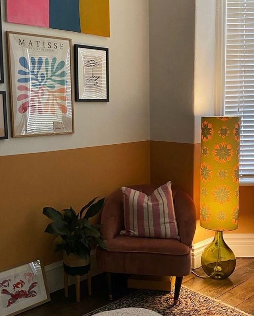 Earthborn on Instagram_ _Want to try a different approach to painting your walls_ Why not create a half painted wall, just as @meganellaby has_ Megan has used Freckle on the lower half of her wall to create thi.jpg