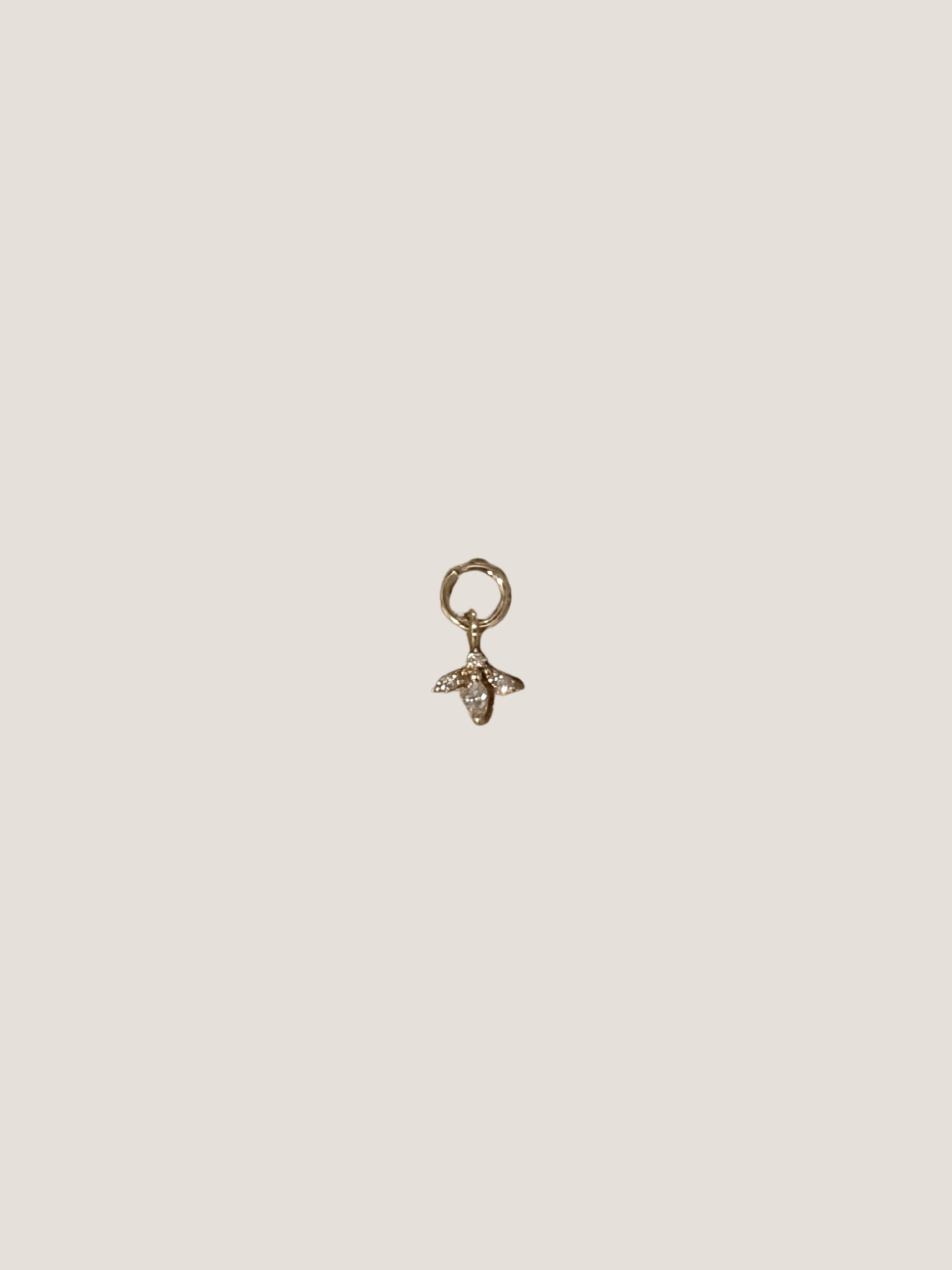 Diamond Leaf Charm