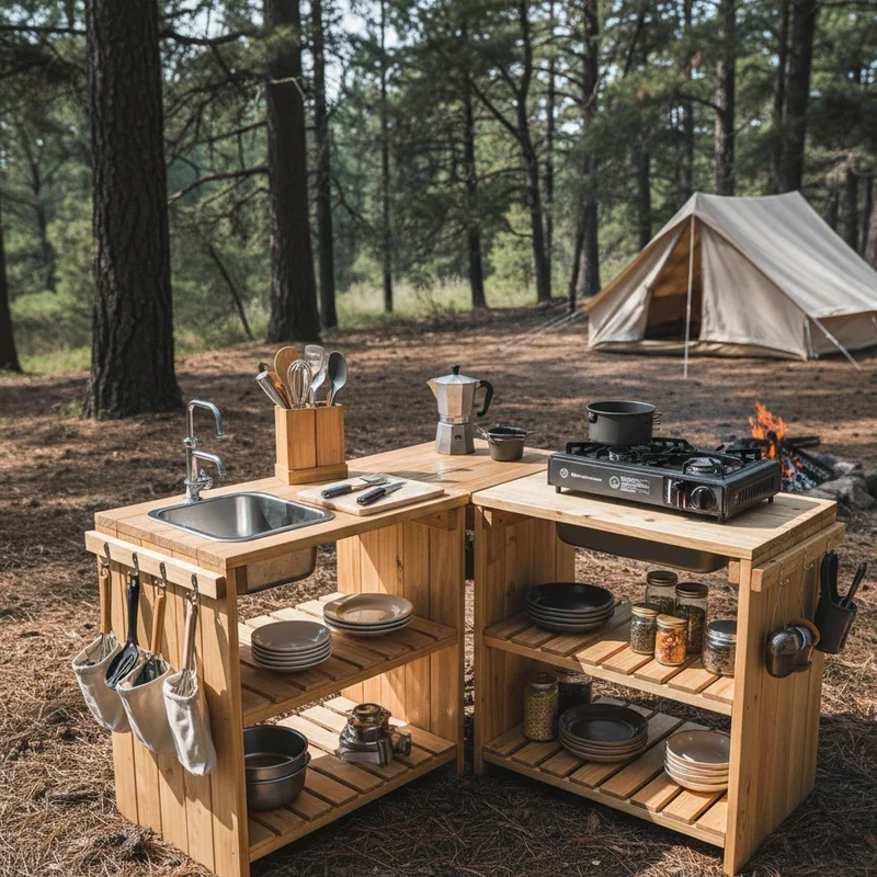 DIY Camping Kitchen Ideas