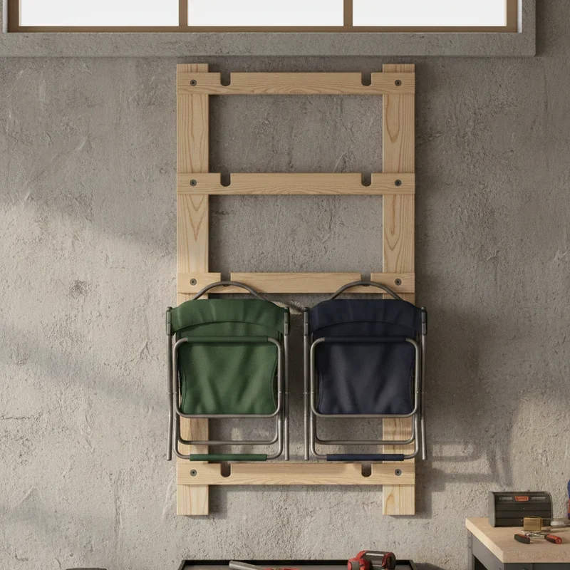 DIY Garage Camp Chair Storage Ideas