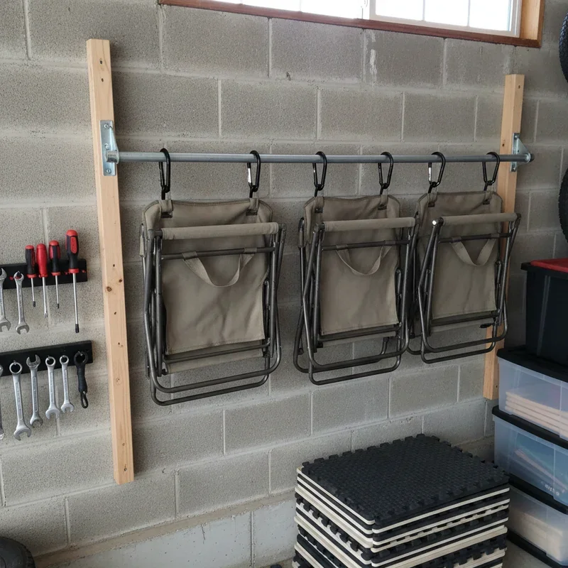 DIY Garage Camp Chair Storage Ideas