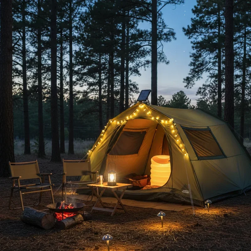 Camping Tent Lighting Ideas