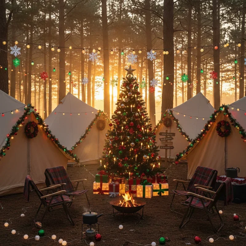 Christmas in July Camping Ideas