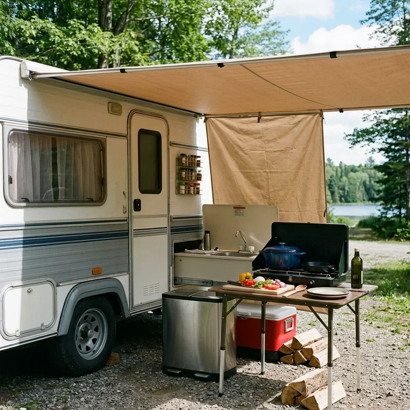 15 Travel Trailer Outdoor Kitchen Ideas for RV Cooking Fun