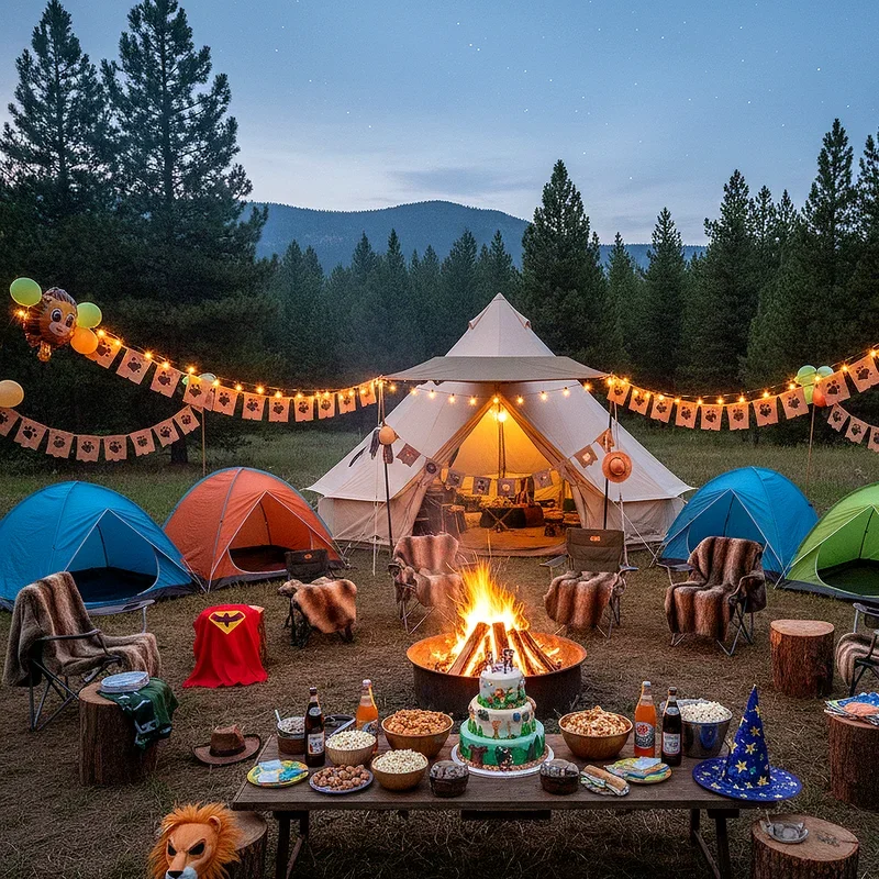 Camping Birthday Party Ideas for Adults