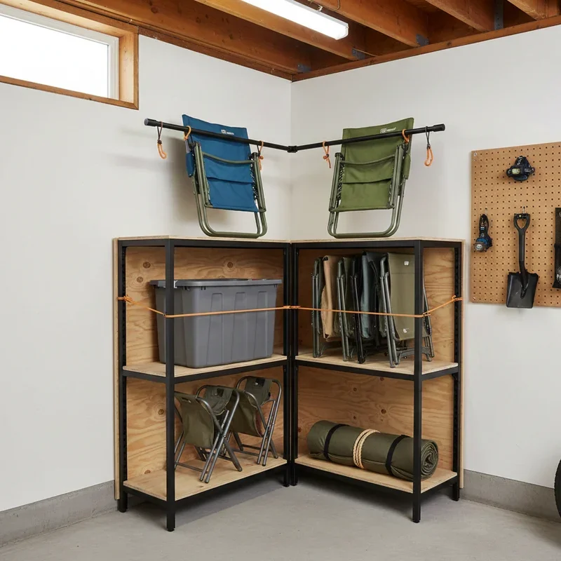 DIY Garage Camp Chair Storage Ideas