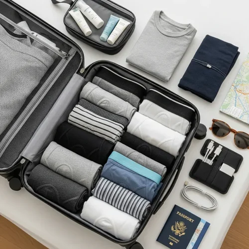 dress shirt packing cube JAVOedge Black Mesh Dress Shirt / Garment Travel Packing Cube with Sna