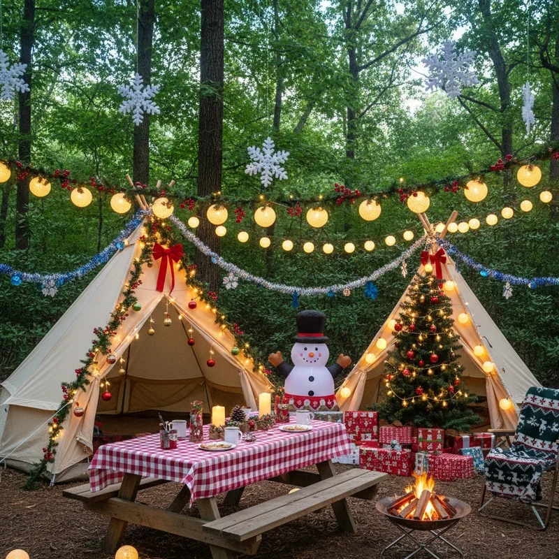 Christmas in July Camping Ideas
