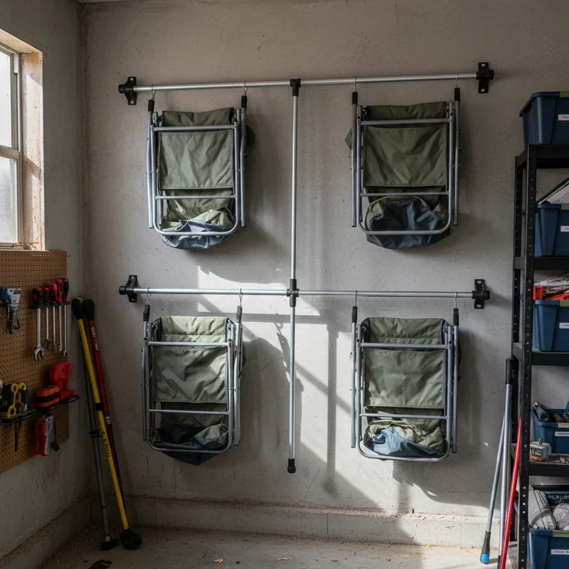 DIY Garage Camp Chair Storage Ideas