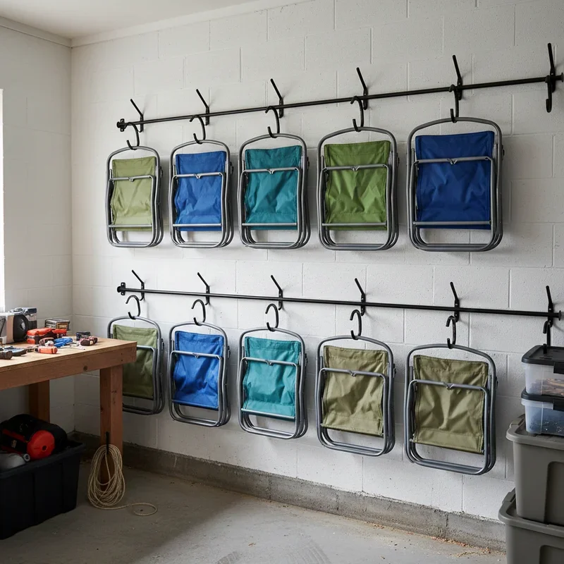 DIY Garage Camp Chair Storage Ideas