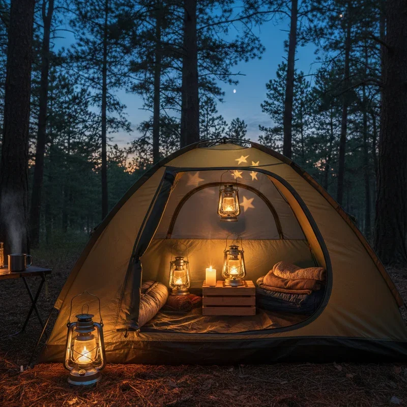 Camping Tent Lighting Ideas
