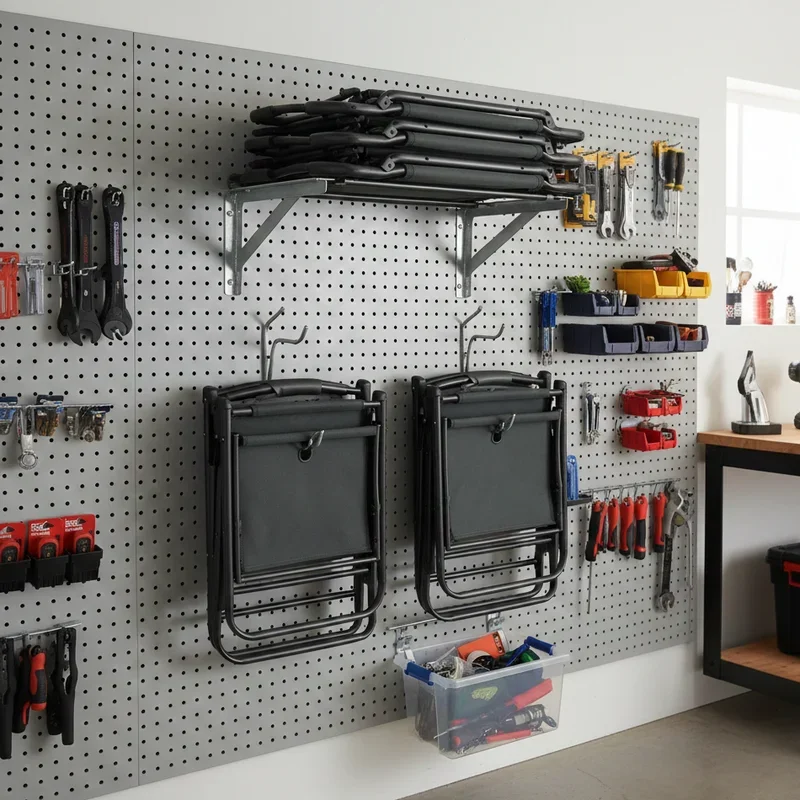 DIY Garage Camp Chair Storage Ideas