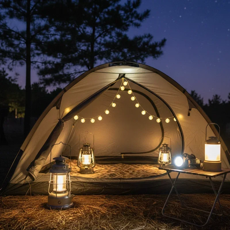 Camping Tent Lighting Ideas
