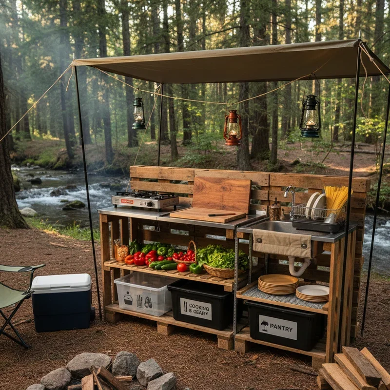 DIY Camping Kitchen Ideas