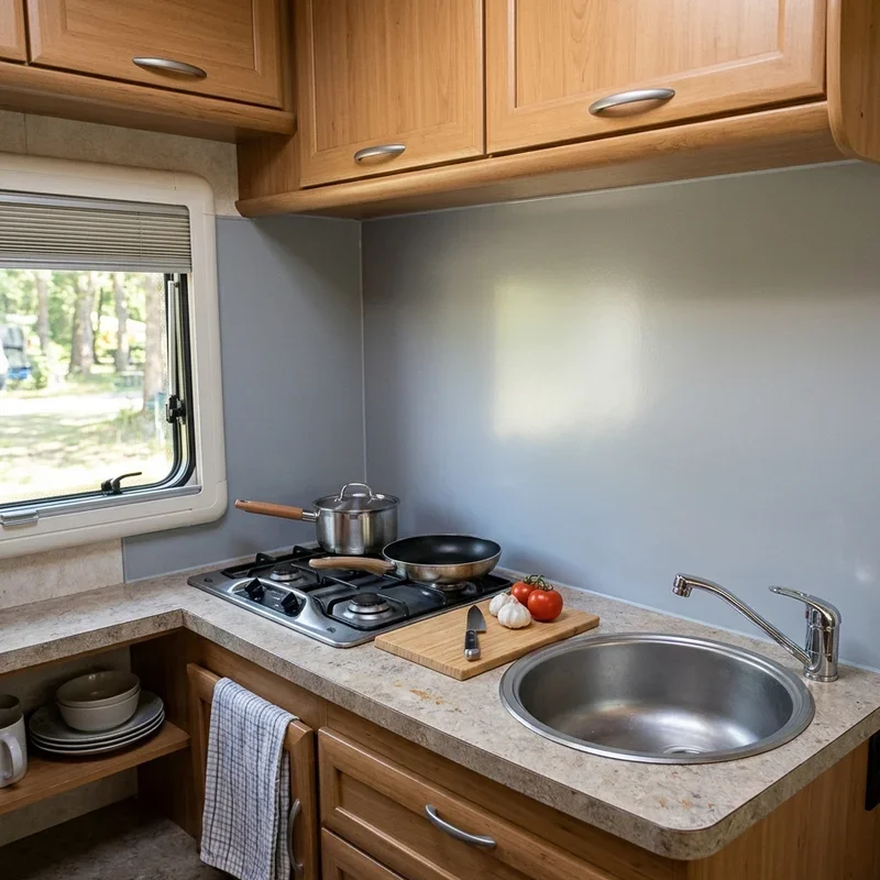 Travel Trailer RV Backsplash Ideas