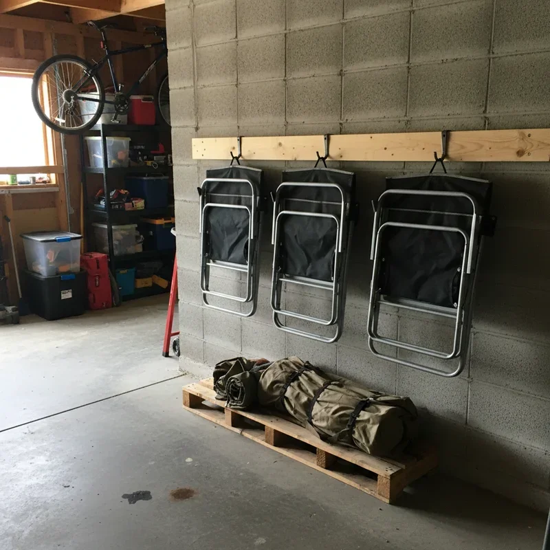 15 DIY Garage Camp Chair Storage Ideas That Save Space