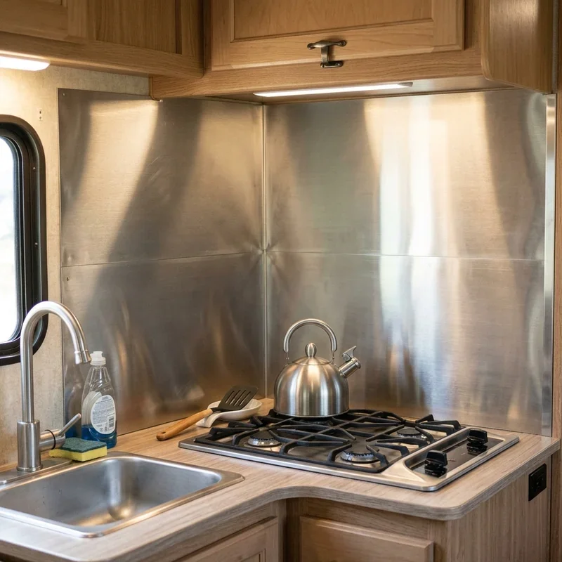 Travel Trailer RV Backsplash Ideas