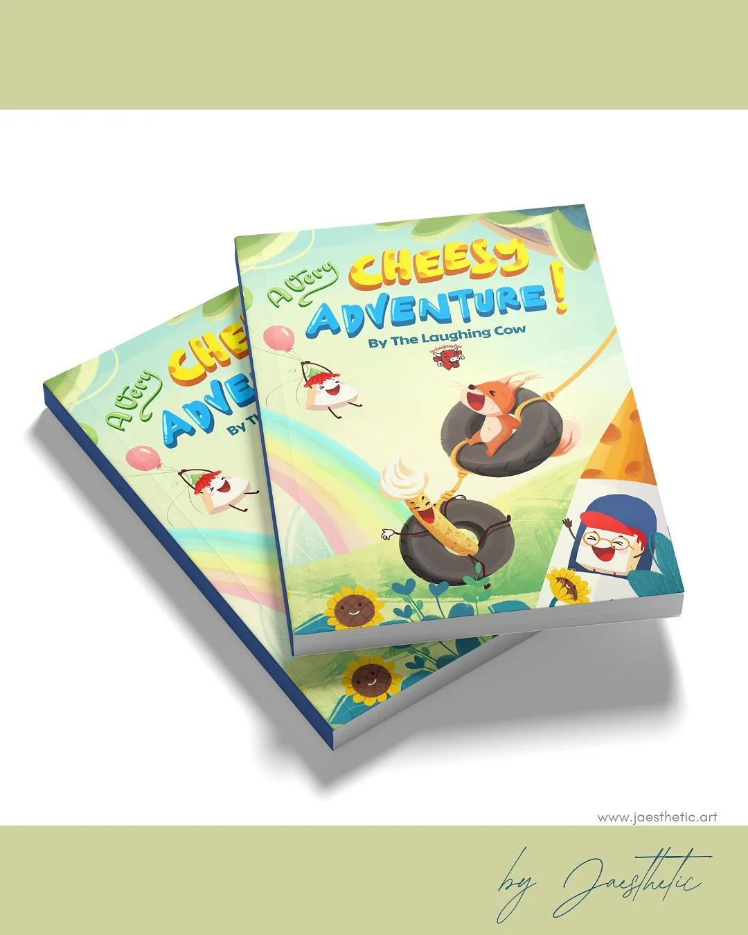 A little throwback to the cheesy adventure children&rsquo;s book I illustrated for The Laughing Cow last year!
This colorful story was such a joy to bring to life, filled with playful characters and magical scenes.

Art by me, under Jaesthetic Studio