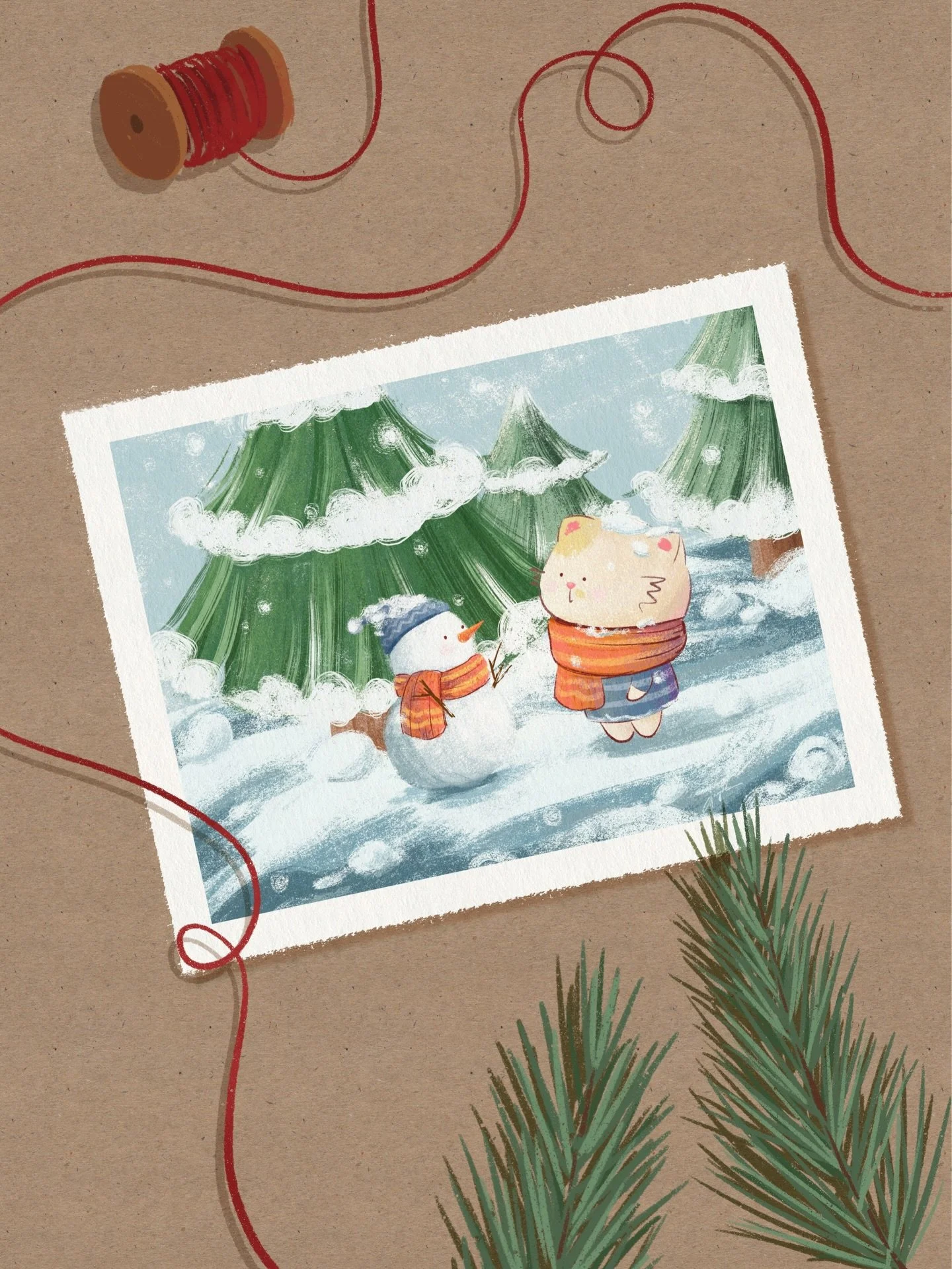 Sometimes you just need to make a friend. ☃️

&mdash;

I&rsquo;m joining #christmastimewithkaroline2025

Hosted by @karolinepietrowski 

&mdash;

#slowdayswithjade #snowmanイラスト #friendship❤️ #makeafriend #snowdayfun #christmasvibe #slowday #slowmomen