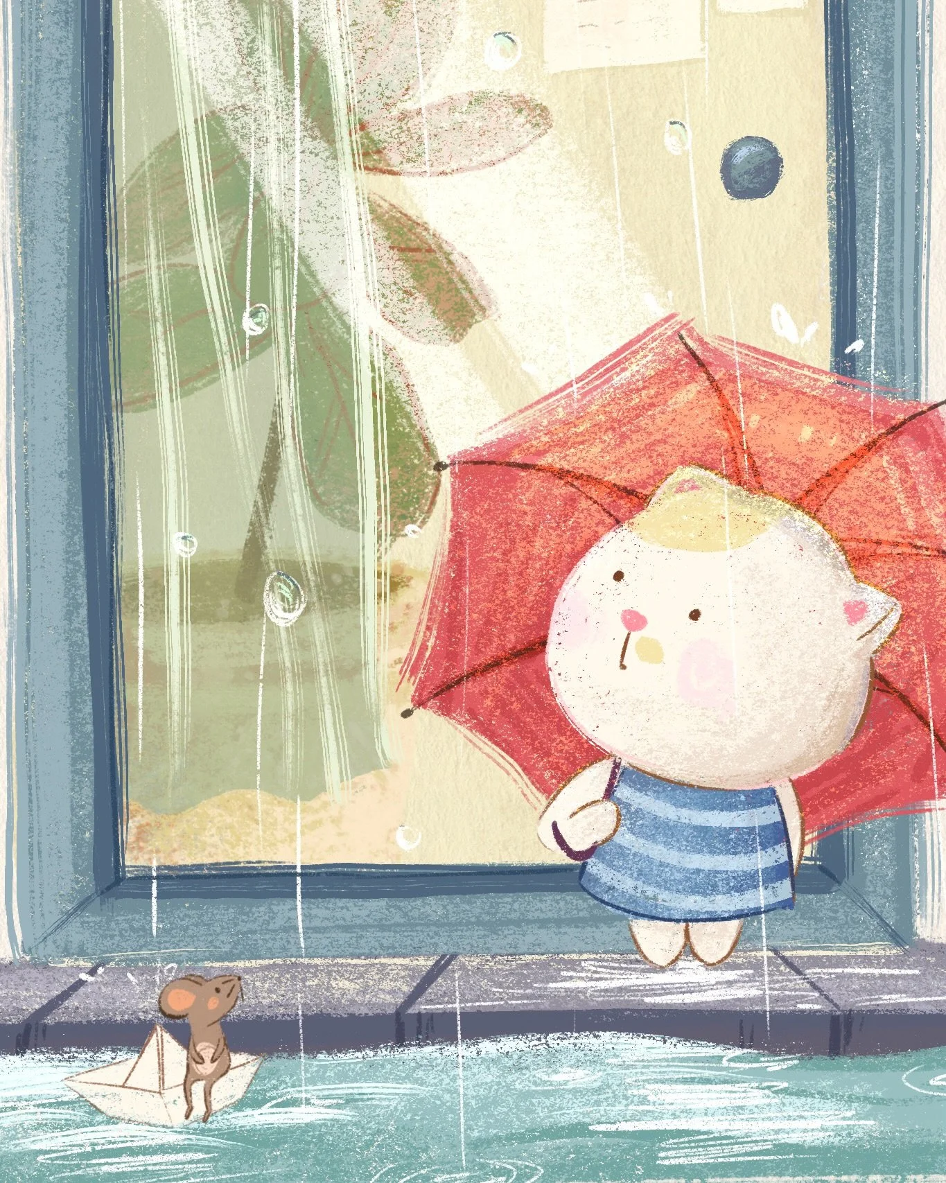 For a rainy day ☔️ 

Brush details are on the last photo if you&rsquo;d like a peek.

&mdash;
#illustration_art #illustration_the_best #slowmoments #slowdays #sgartist