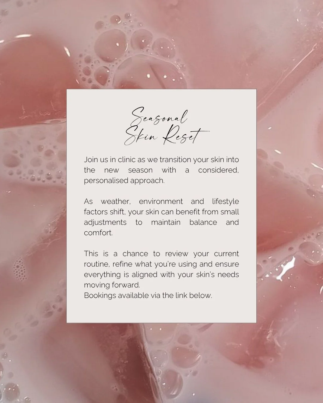 A new season is the perfect time to check in with your skin.
ㅤ
At The Fine Art, our consultations are designed to help you understand what your skin needs right now and how to adjust your routine to keep it balanced and supported.
ㅤ
If your skin has 