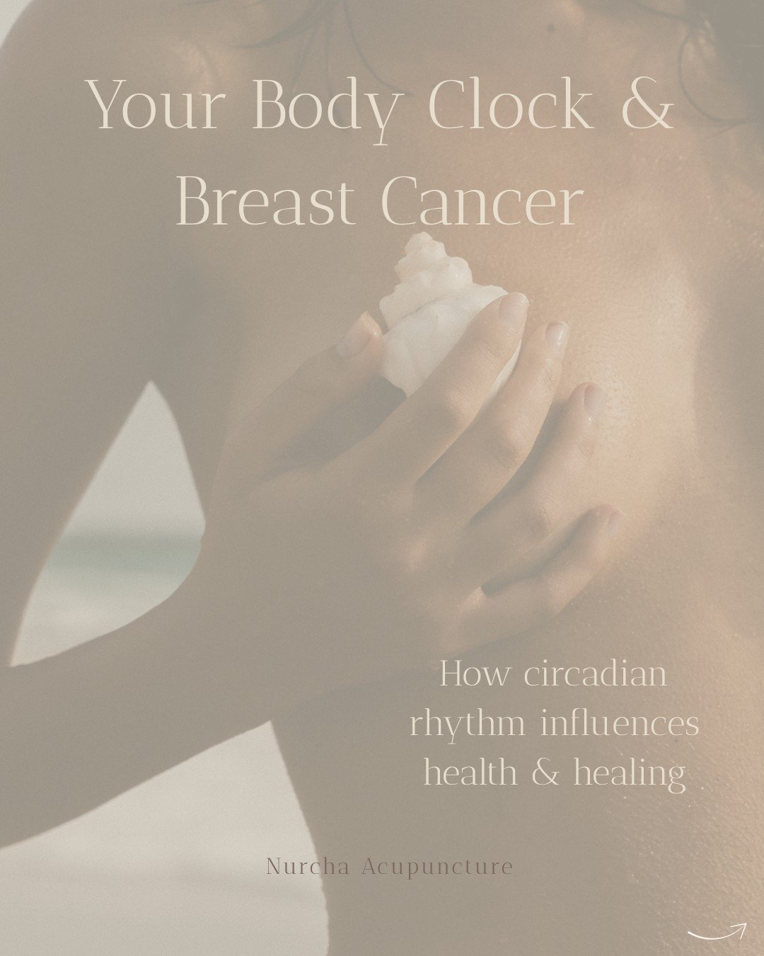 &sim; Your Body Clock &amp; Breast Cancer &sim;

Your body runs on a natural 24-hour rhythm &mdash; the circadian rhythm &mdash; that&rsquo;s guided by light, sleep, temperature, and internal signaling pathways.

&sim; When this rhythm is balanced, i