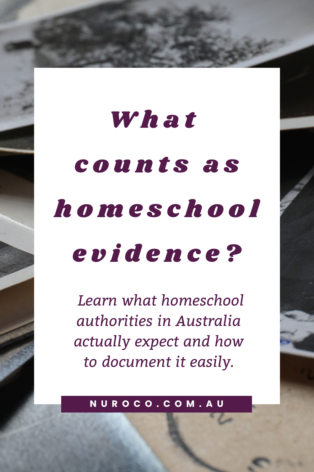 what counts as homeschool evidence?