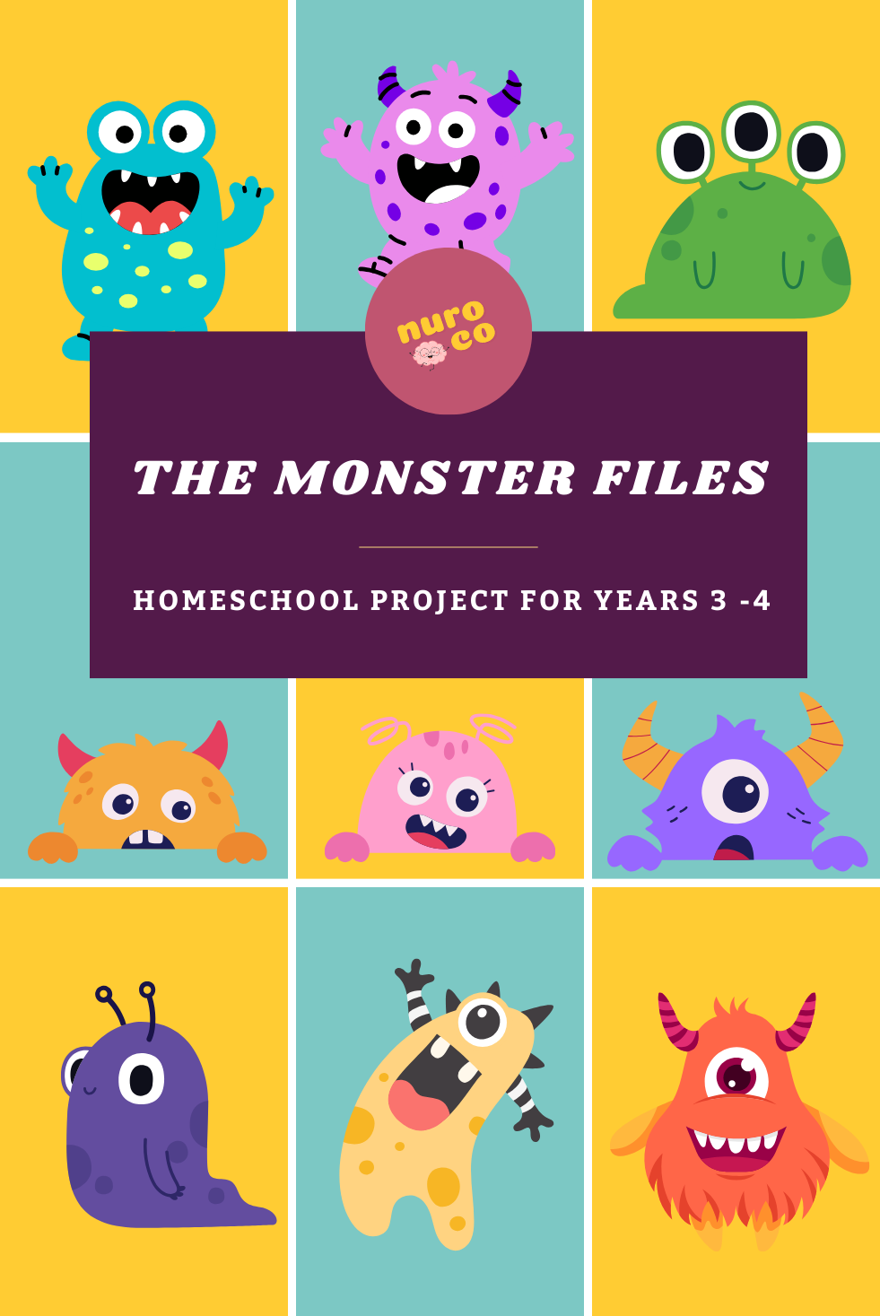 the monster files homeschool project for years 3-4