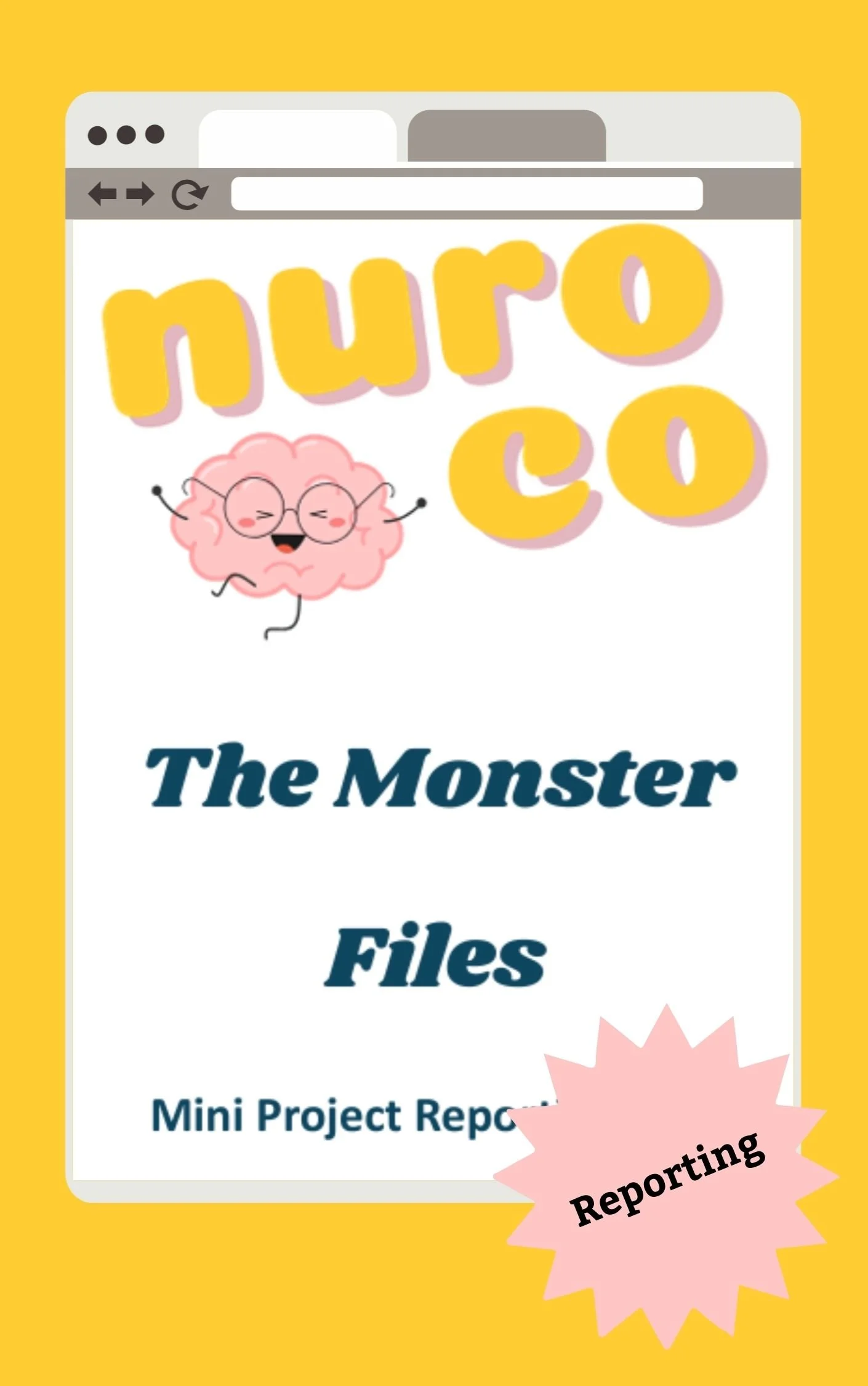monster files reporting pack cover page