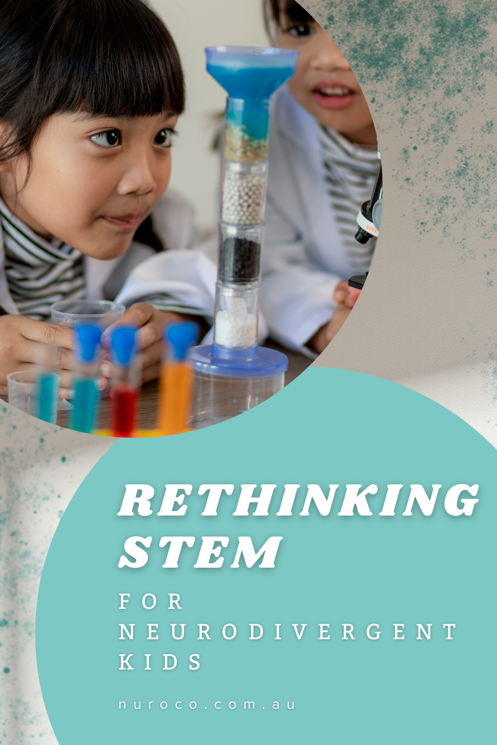 excited kids investigating their science experiment