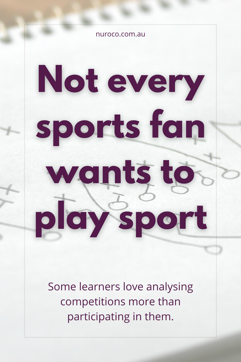 Diagram of sport strategy drawn on a notepad