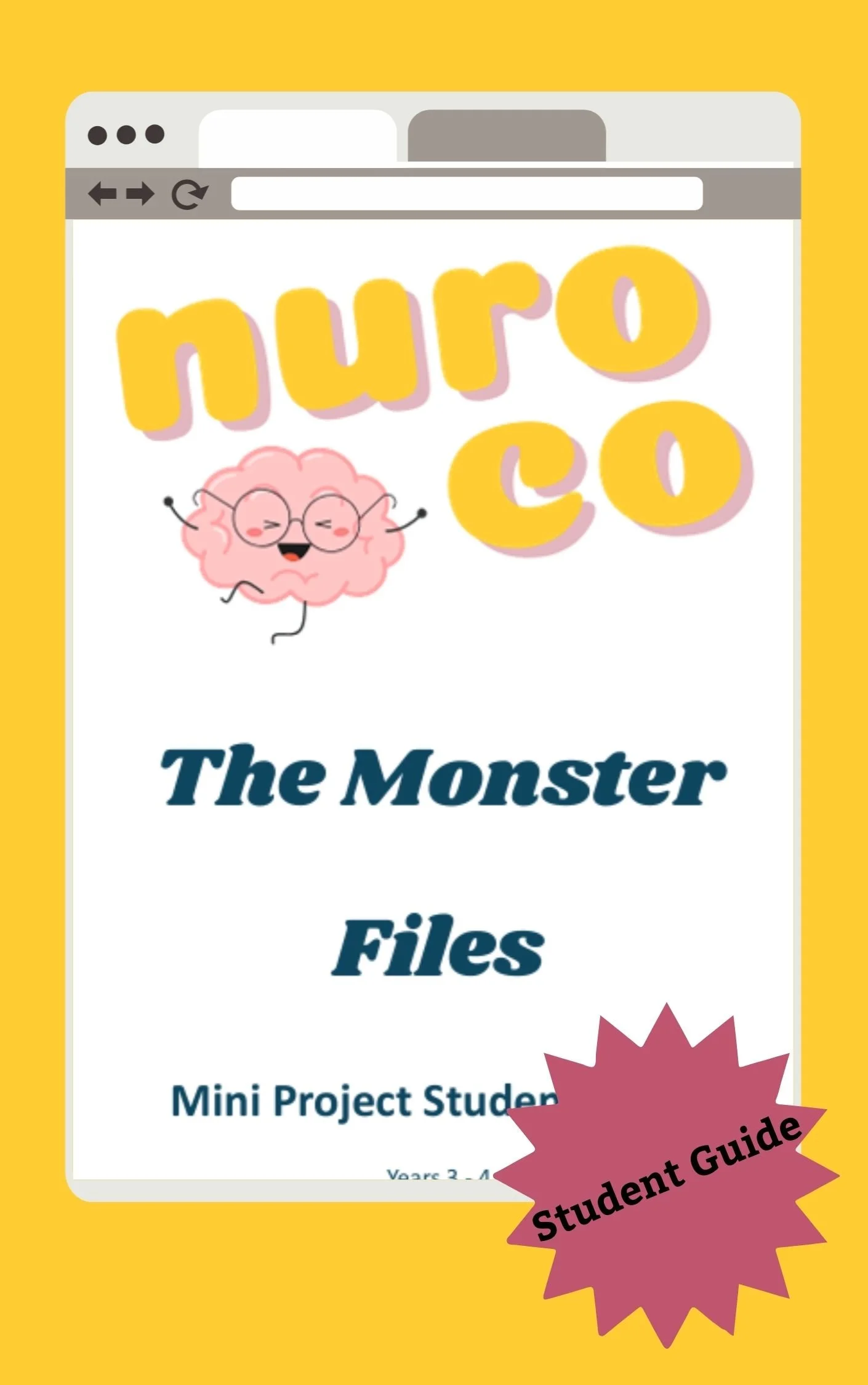 monster files student guide cover page