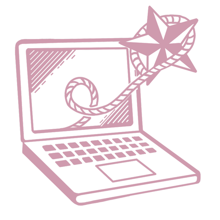 Illustration of a laptop with a paper aeroplane