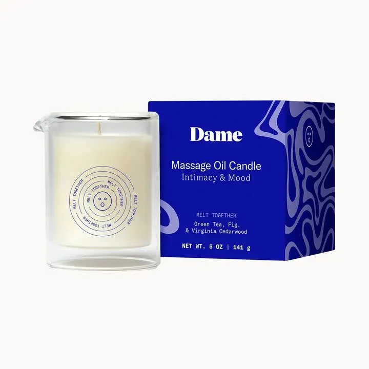 Dame Massage Oil Candle (Green Tea & Fig Scent)