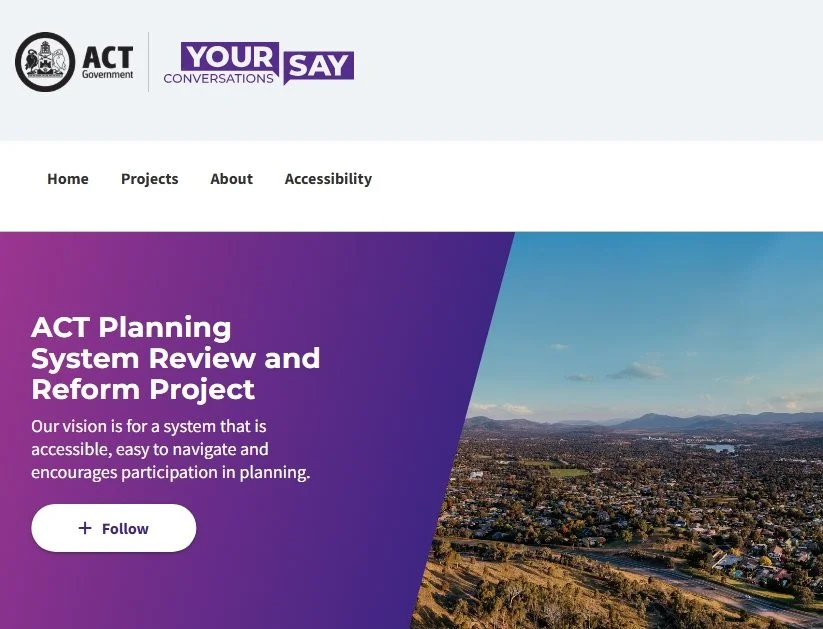 Industry Testing of the ACT’s New Planning System