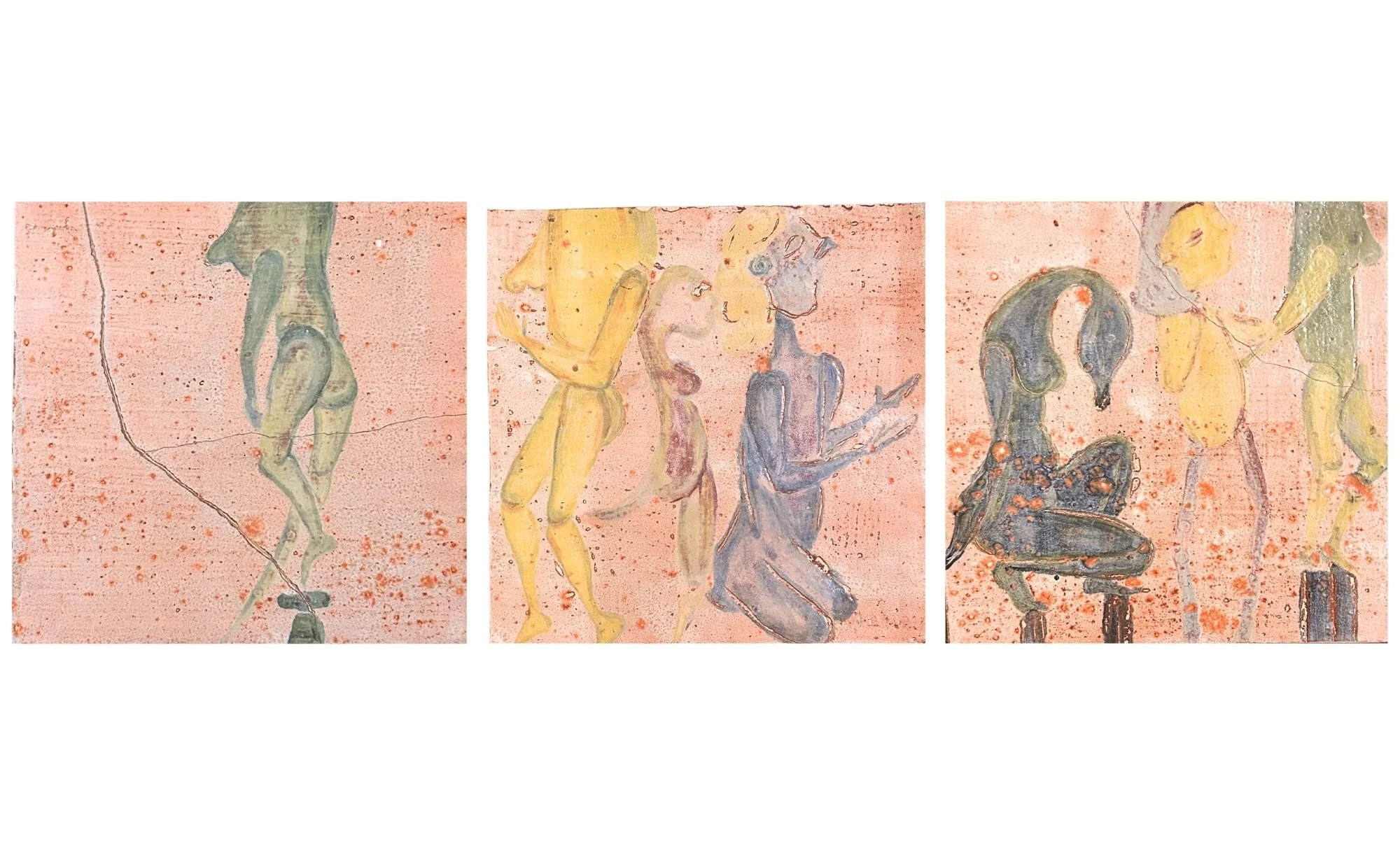 How am I still the Same, 2025 Triptych 35 x 35 cm