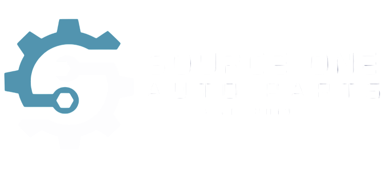 Logo of Source One Auto Parts featuring a gear with a wrench inside, the company name, and 'Est 2014'.