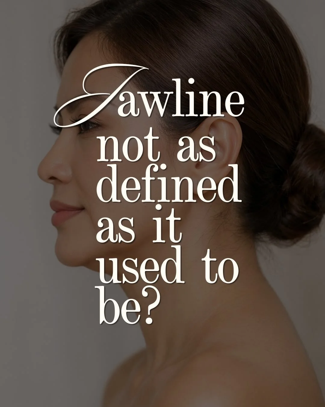 Jawline not hitting the same lately? It&rsquo;s not just aging, it&rsquo;s collagen loss, volume shift, and skin loosening working together.

The good news? You can treat it. 
DM us to find the right lift for you.