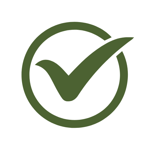 Green checkmark inside a circle, representing approval or correctness.