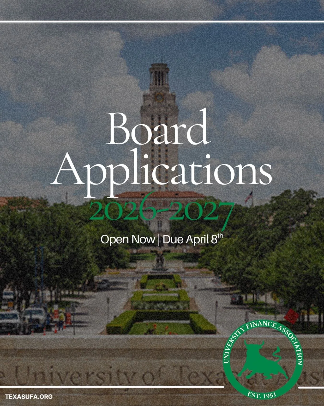 UFA Board applications for the 2026&ndash;2027 year are now open and due on April 8! The application is open to all UFA members, including analysts, associates, and general members. We&rsquo;re looking for members who are passionate about UFA and exc