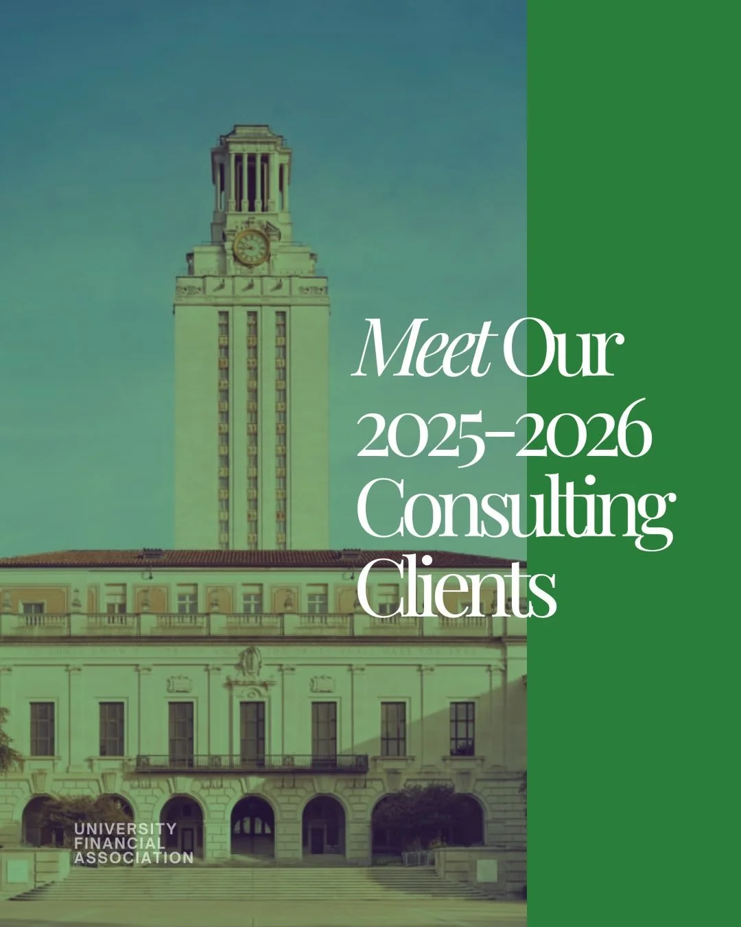 That&rsquo;s a wrap on an incredible year! Introducing our 2025&ndash;2026 consulting clients. We wanted to share what UFA Consulting has been working on this semester and highlight the amazing organizations we&rsquo;ve had the opportunity to partner