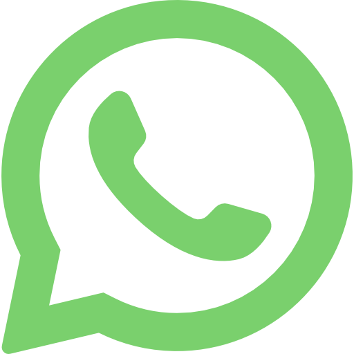 Green WhatsApp logo with a black speech bubble and phone icon inside.
