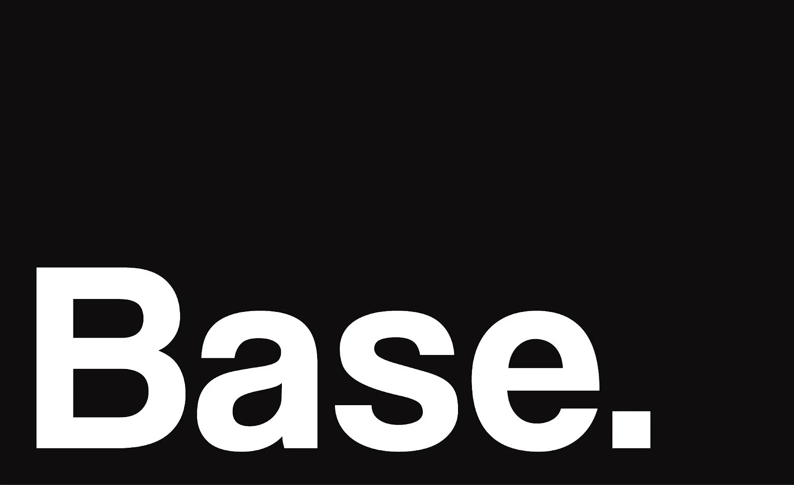 Black background with the white text 'Base.' in large font.