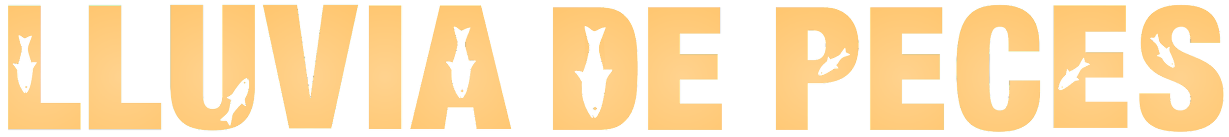 Text in bold letters spelling 'EL QUITA DE PECES' with small images of fish integrated into the letters.