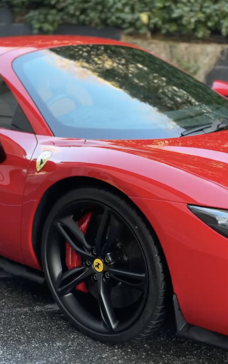 Ferrari 296 GTS wheel after two-bucket wash.JPG