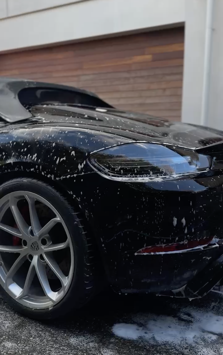 Porsche 718 Spyder Foam Pre-Soak.JPG