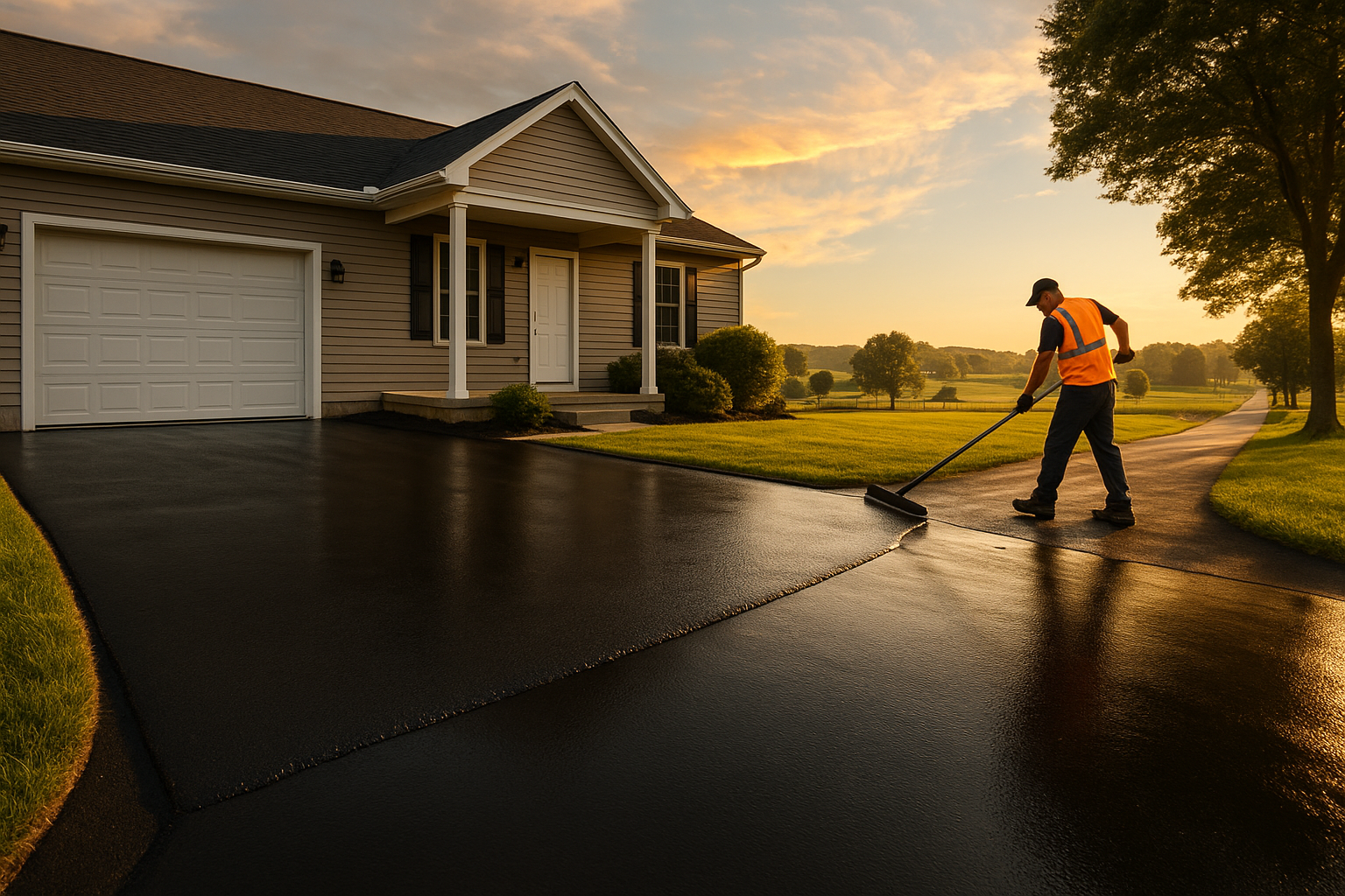 Residential Sealcoating  Protect What Drives You. Extend the life of your driveway with professional-grade sealcoating that shields against weather, UV, and water intrusion-while delivering a fresh, jet-black finish that boosts curb appeal.