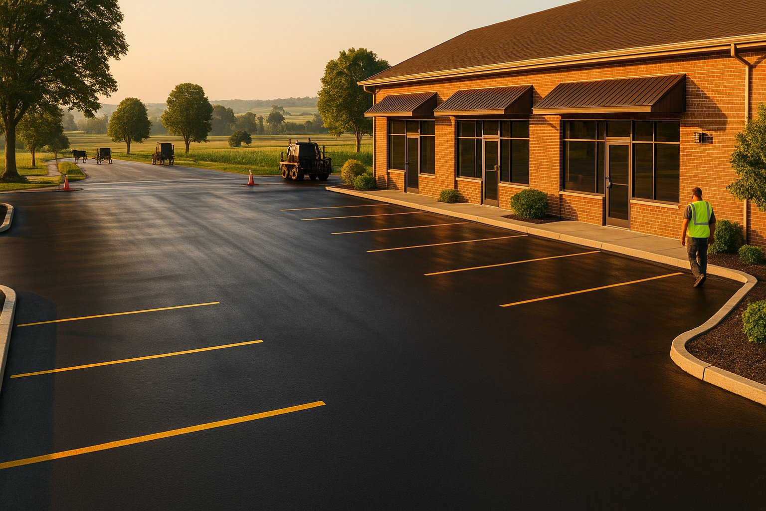 Commercial Sealcoating  First Impressions Start in the Parking Lot. Enhance the appearance and lifespan of your commercial property with durable, clean, and professional sealcoating. Ideal for office parks, schools, churches, and shopping centers.